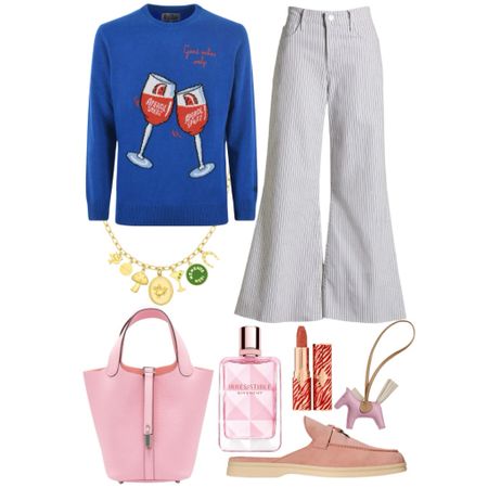 Cute outfit idea - stripe pants, Loro piana mules, aperol spritz sweater



#LTKfindsunder100 #LTKSeasonal #LTKstyletip