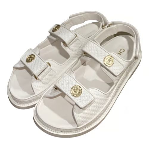 Dad Sandals leather sandal  - White 10 | Vestiaire Collective (Global)