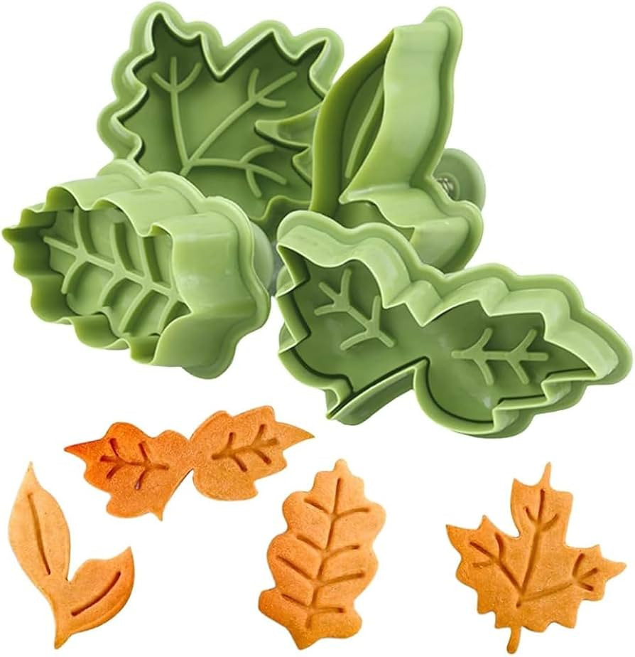 Cake Leaves Baking Pie Crust Mold Cookie Cutters, Pastry/Fondant Stampers/Apple Pie for Thanksgiv... | Amazon (US)