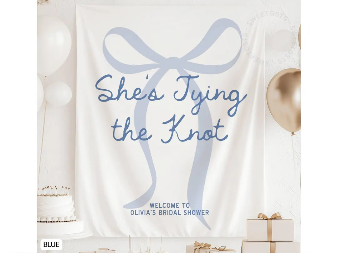 She's Tying the Knot Banner, Custom Tying the Knot Bridal Shower Decorations, She's Tying the Kno... | Etsy (Global)