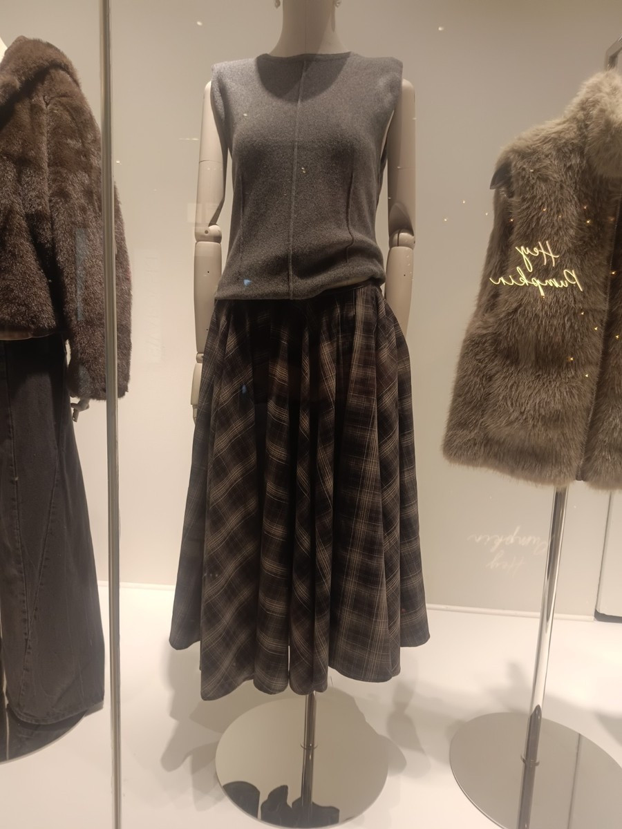 NWT H&M A/W 2025 Cotton Circle Skirt Dark Gray/Plaid 1307335001: 4,6,8,10,14,18 | eBay US