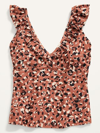 Ruffle-Trimmed Tankini Swim Top for Women | Old Navy (US)