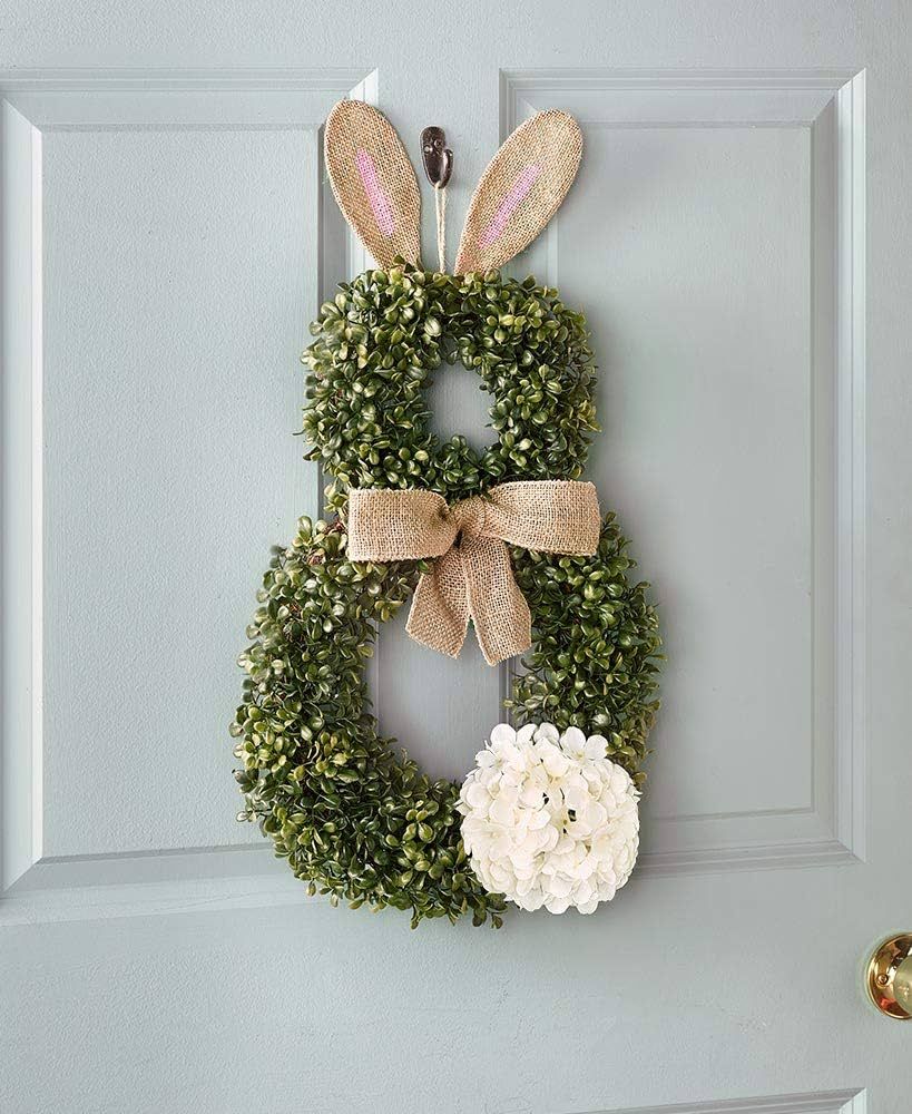 Cottontail Easter Bunny Wreath - Spring Season Front Door Decoration | Amazon (US)