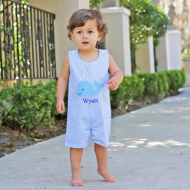 Splashing Whale Light Blue Jon Jon | Classic Whimsy