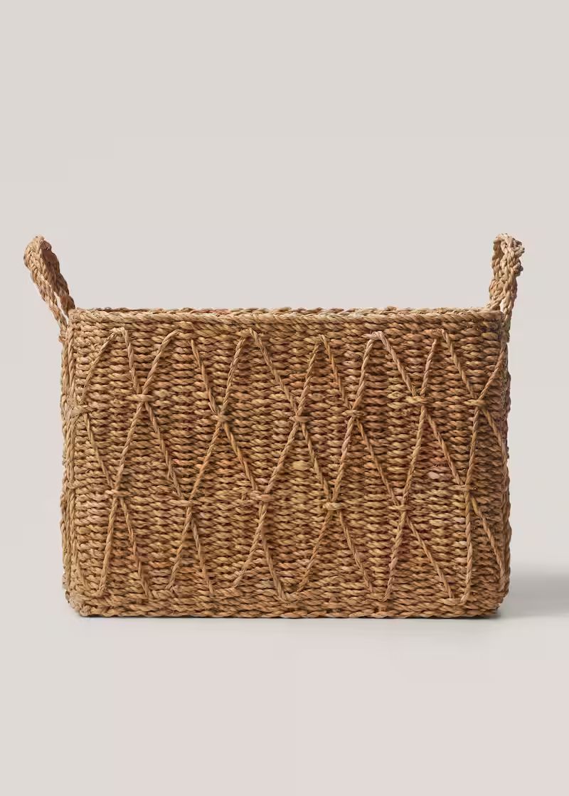 Square basket with handles -  Home | Mango Home USA | MANGO (US)