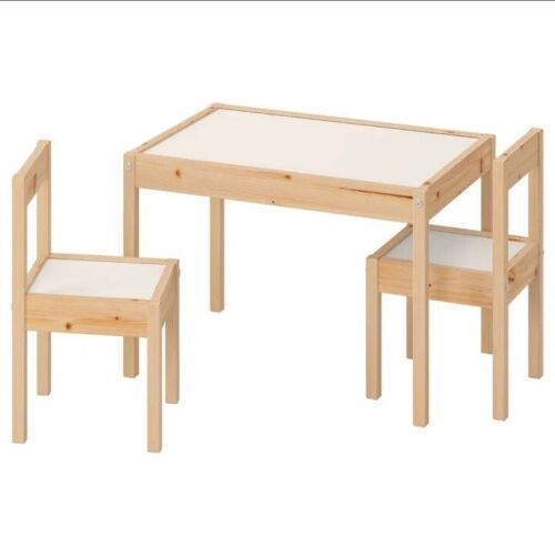 IKEA LÄTT Children's Table And 2 Chairs White/pine  501.784.11  | eBay | eBay US