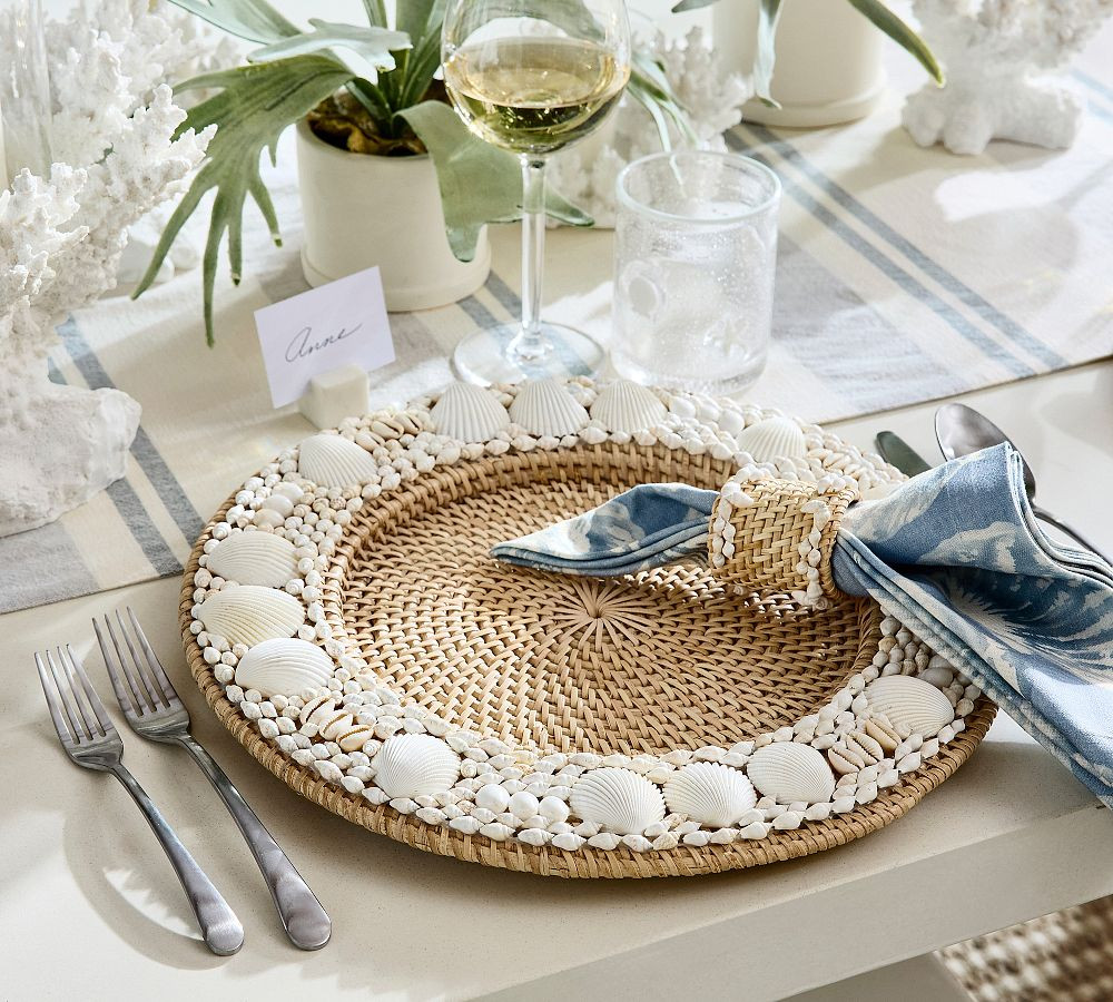 Tava Shell Chargers - Set of 4 | Pottery Barn CA