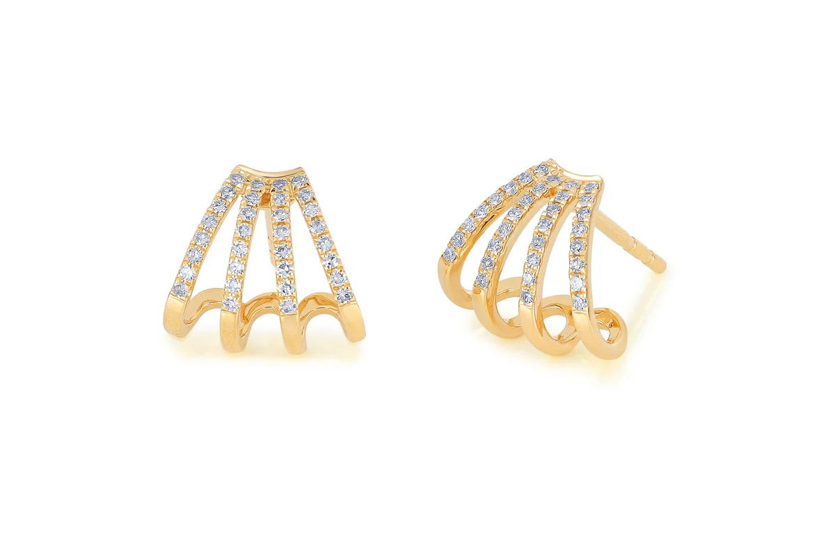 Diamond Multi Huggie Earring | EF Collection