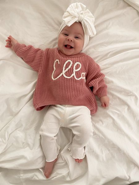 Baby girl spring outfit inspo 💗🌸
Ella is 4 months and wearing 3-6 months in pants and 0-6 months in sweater 


Baby girl outfit, baby girl style, baby girl clothes, baby girl spring outfit, baby name sweater, baby flare pants, baby headbands, baby girl sweater, baby coming home from hospital outfit, newborn baby outfit, baby name announcement 

#LTKfamily #LTKbaby #LTKstyletip