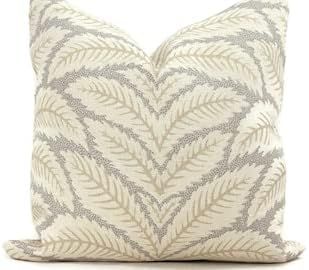 Birch Talavera Linen Pillow Cover by Brunschwig & Fils Decorative Pillow Cover Euro Lumbar Pillow... | Amazon (US)