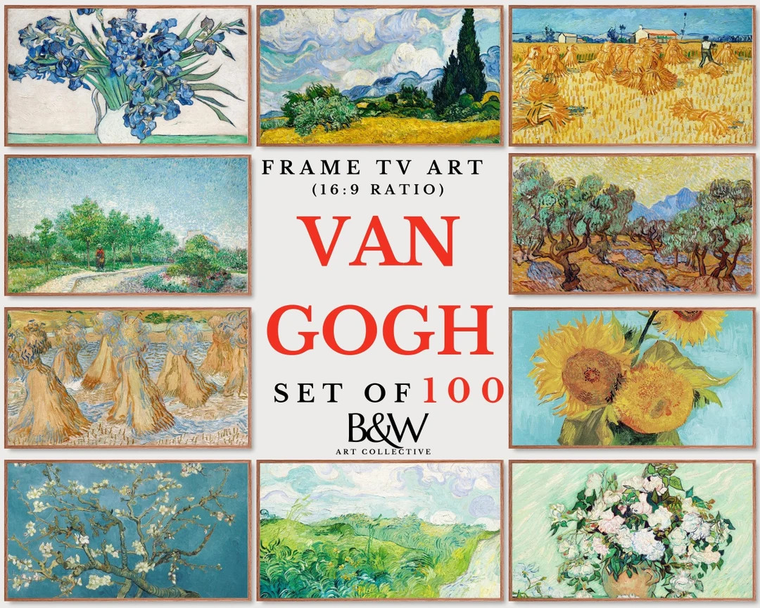 Samsung Frame TV Art Set of 100 | Van Gogh Artworks and Painting Collection | Vintage Art | Famou... | Etsy (US)