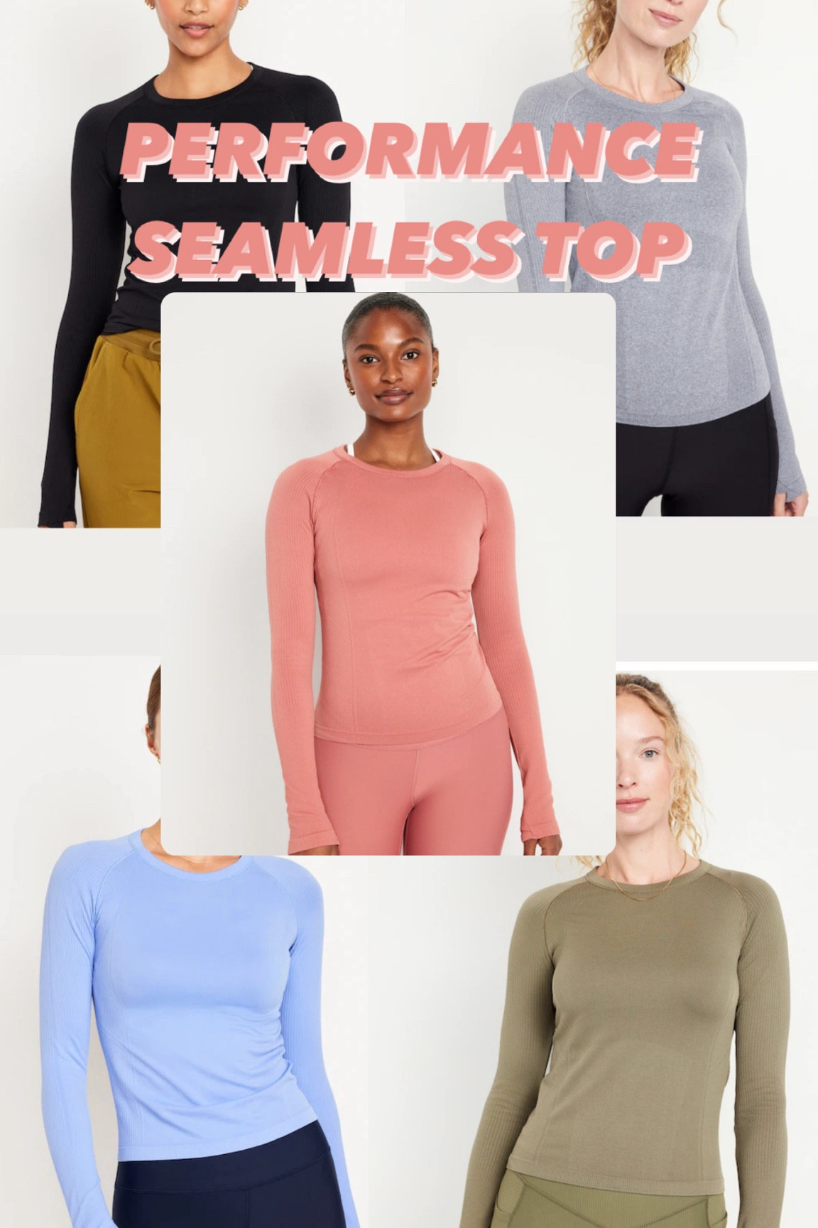 Performance Seamless Top with thumb holes. 
For reference I’m 5’8” / 36D and wear size large in these tops  

#LTKsalealert #LTKfitness #LTKmidsize