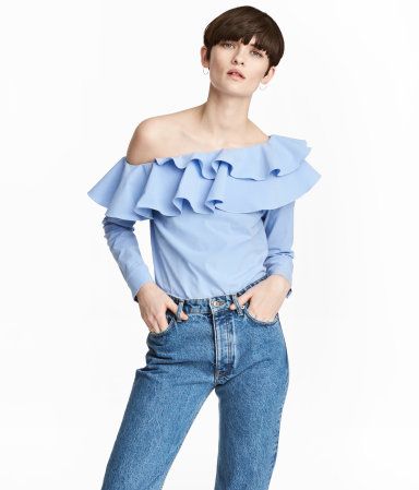 H&M One-shoulder Blouse $49.99 | H&M (US)