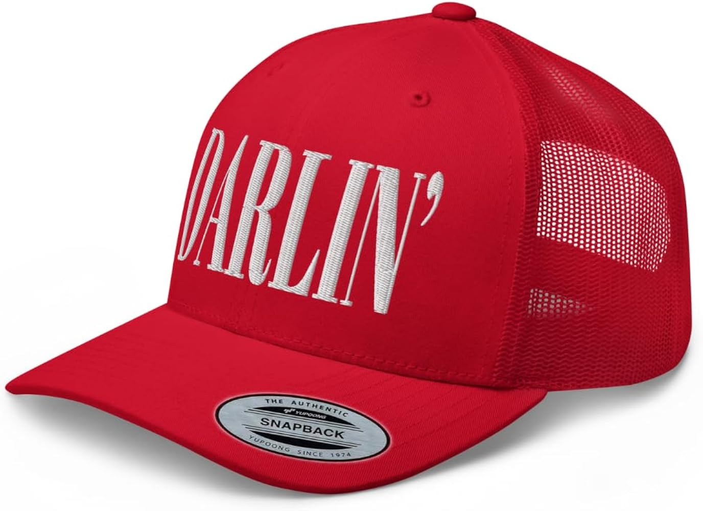 BW Darlin' Embroidered Curved Bill Trucker Hat Mid Crown Adjustable Cap for Women | Amazon (US)