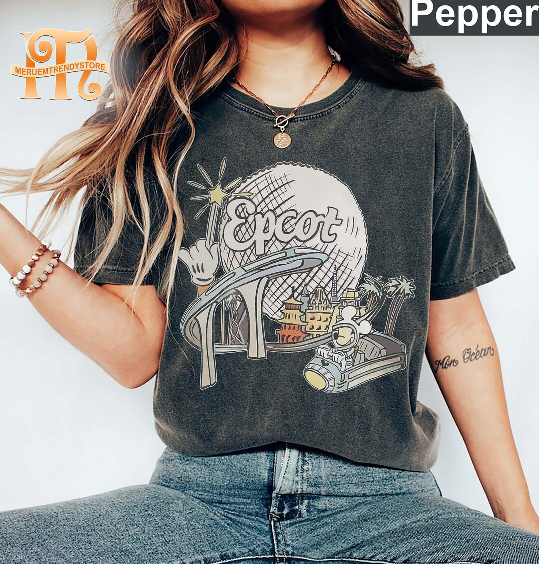 Vintage Disney Epcot Comfort Colors Shirt, Disney Epcot Sweatshirt, Mickey and Friends Sweatshirt... | Etsy (US)