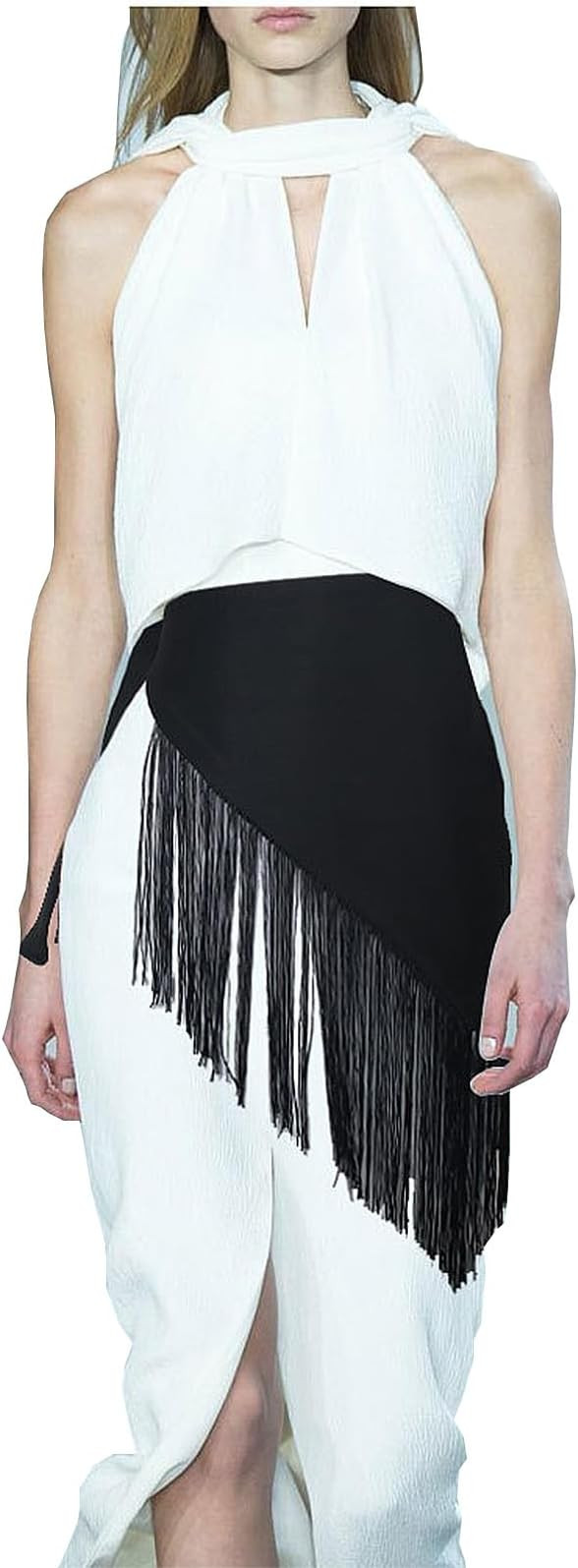 Long Skinny Scarf Belt for Women - Triangle Waist Sash Tie for Dresses, Fashion Accessory | Amazon (US)