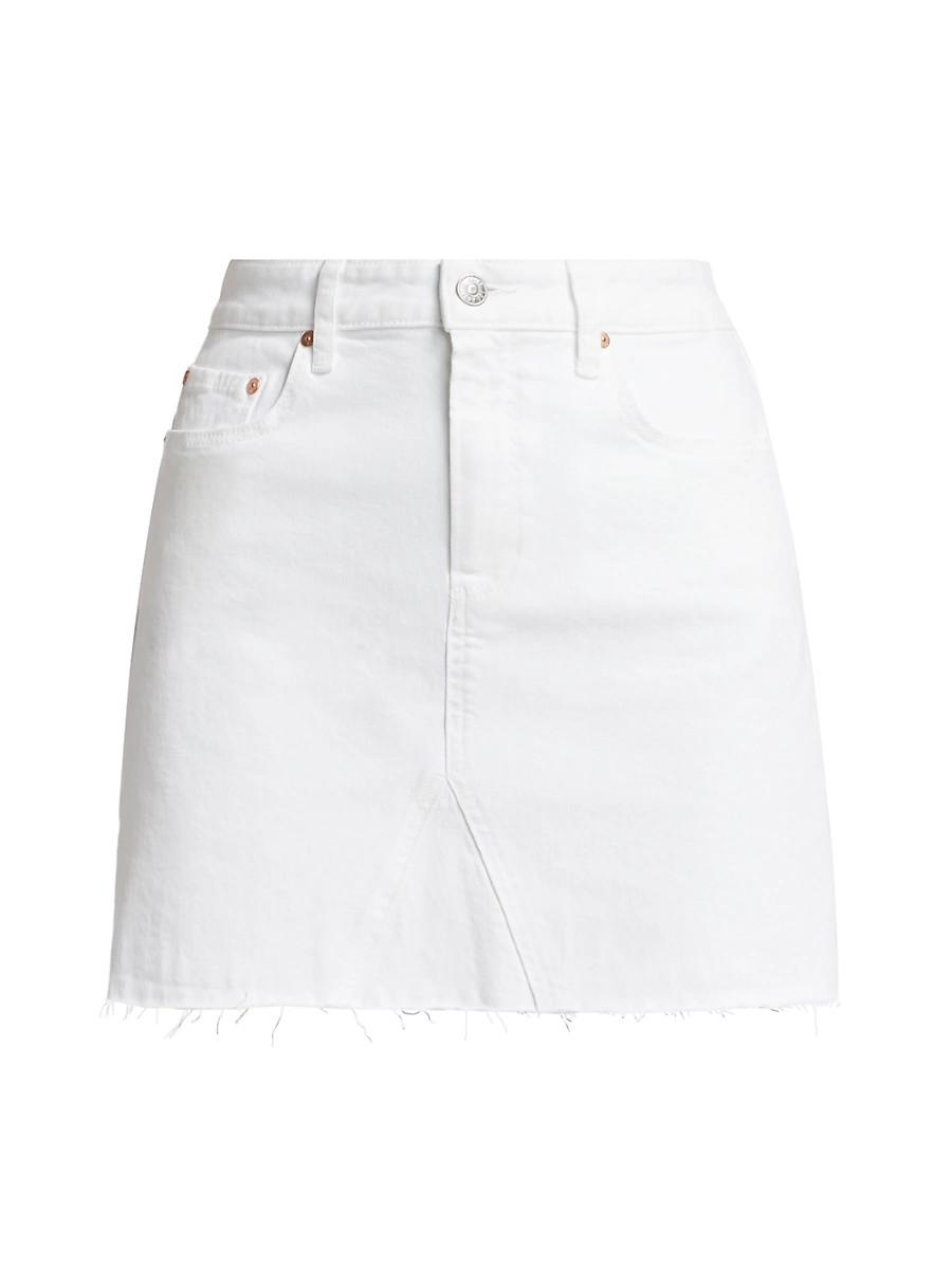 Women's Jessie Denim Miniskirt - White - Size 31 | Saks Fifth Avenue