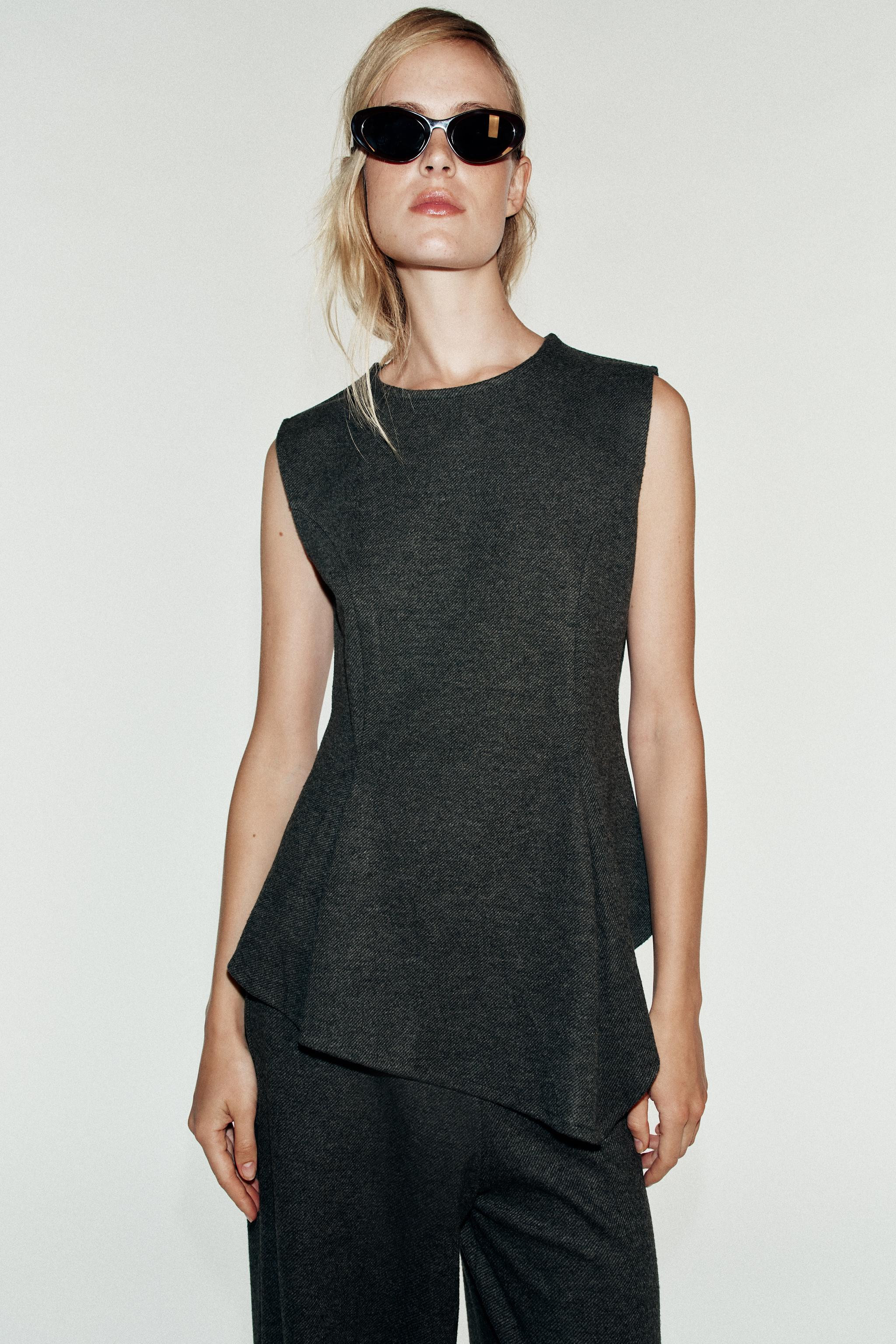 SOFT PEPLUM TOP | Zara US