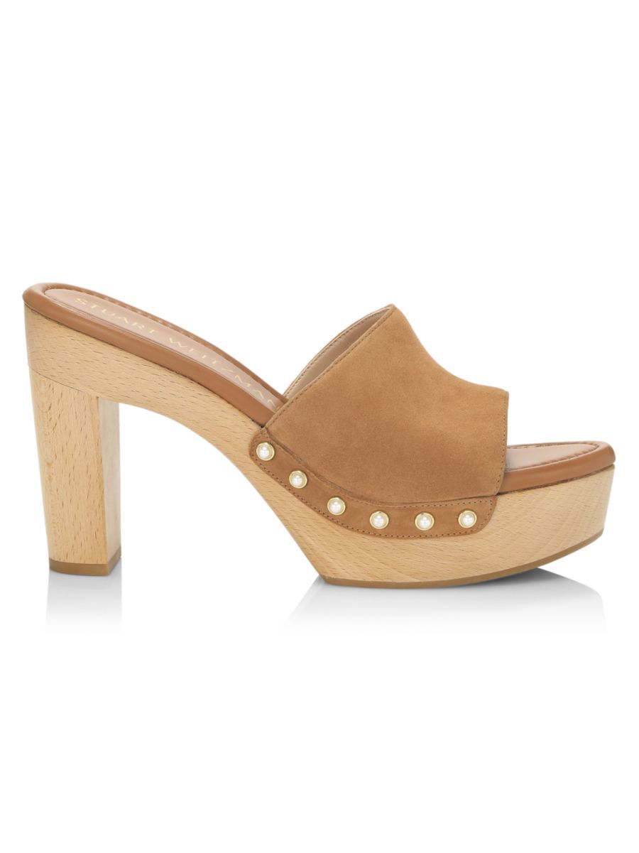 Pearl Suede Clog Sandals | Saks Fifth Avenue