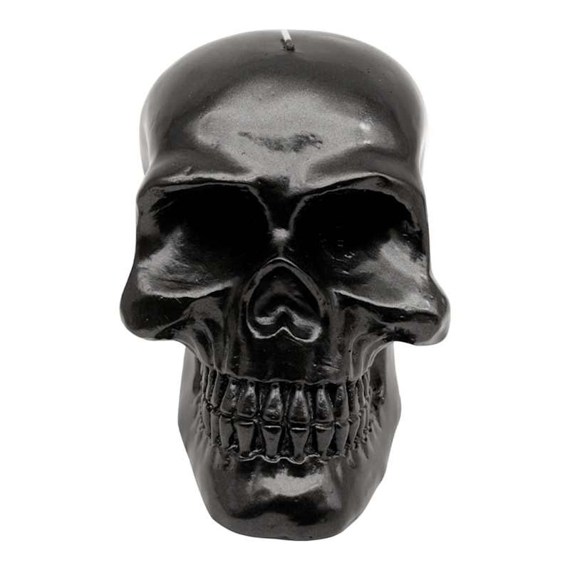 Black Bleeding Skull Candle, Medium | At Home