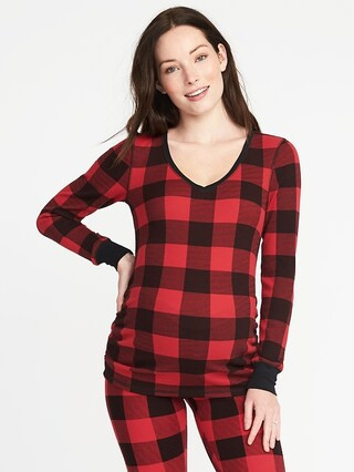 Maternity Thermal V-Neck Tee | Old Navy US