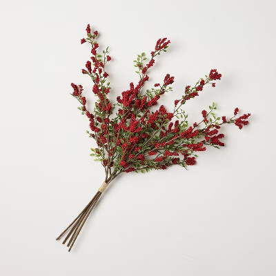 22" Faux Red Berry Artificial Bundle - Hearth & Hand™ with Magnolia | Target