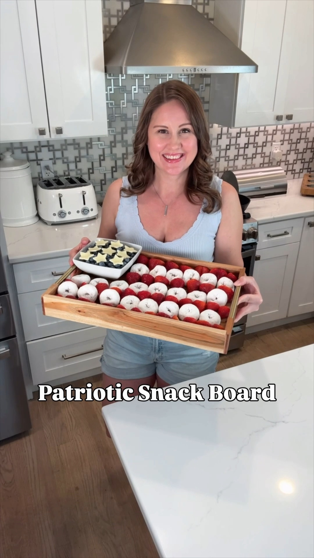 🇺🇸 This might be the easiest patriotic snack board EVER 😍✨ Fresh strawberries, blueberries, mini powdered donuts, and little star cheese cutouts come together for the cutest edible flag moment ❤️🤍💙

Perfect for summer parties, BBQs, lake days, or a fun treat before fireworks 🎆 And the best part? It takes just minutes to throw together but looks SO festive 🙌

Linking all the hosting + snack board essentials for you ✨

#4thOfJulyFood #PatrioticParty #SummerHosting #SnackBoard #FourthOfJulyIdeas #RedWhiteAndBlue #PartyFoodIdeas #SummerSnacks #LTKFamily #LTKParties #MemorialDay

#LTKSeasonal #LTKfoodie #LTKHome