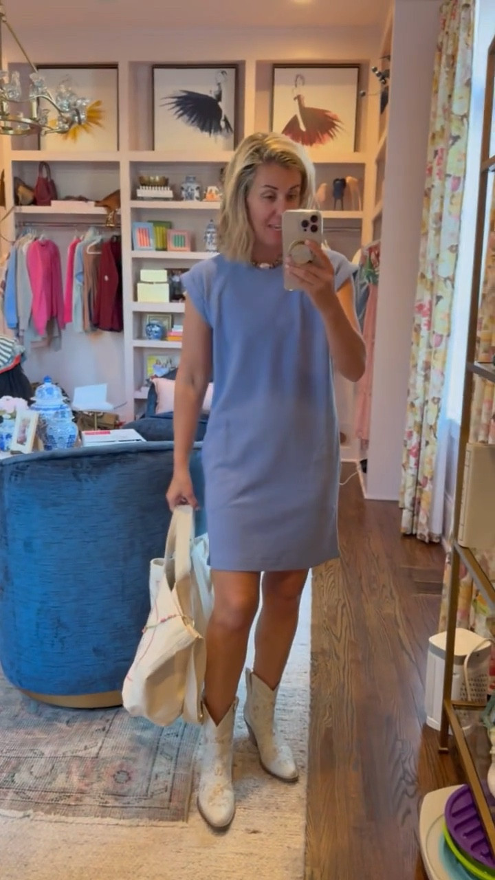 This new t-shirt dress from Lilla P is a fav already. This is the type of dress that you throw on and wear 1 million ways. 
Use my code CMLP15 for 15% off 
Dress - xs 
Boots - 8
Tote - large 

#LTKOver40 #LTKmomlife #LTKdayinmylife