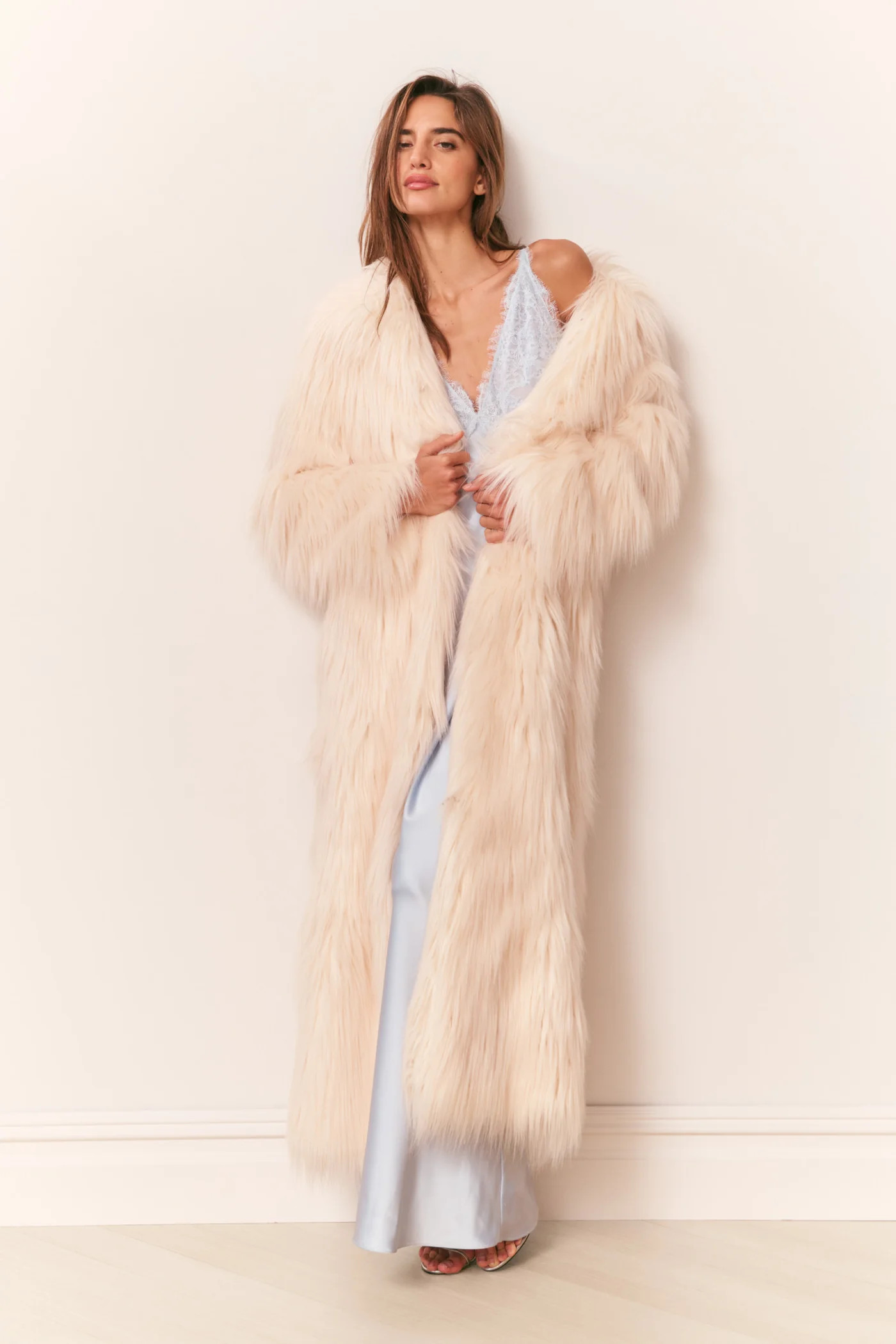 Valia Long Faux Fur Coat | LoveShackFancy