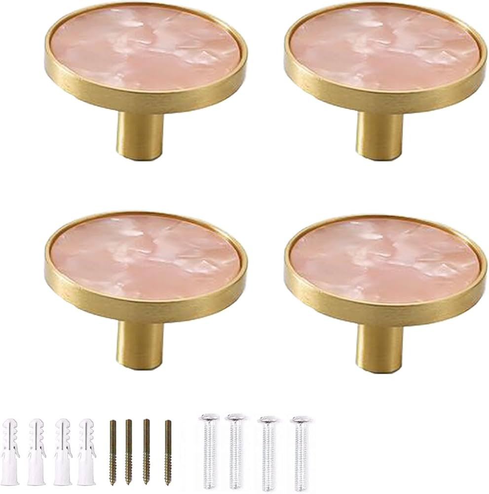 Gold-t Drawer Knobs Kids Cabinet Knobs Girls Pull Handles Brushed Brass Kitchen Cabinet Handles C... | Amazon (US)