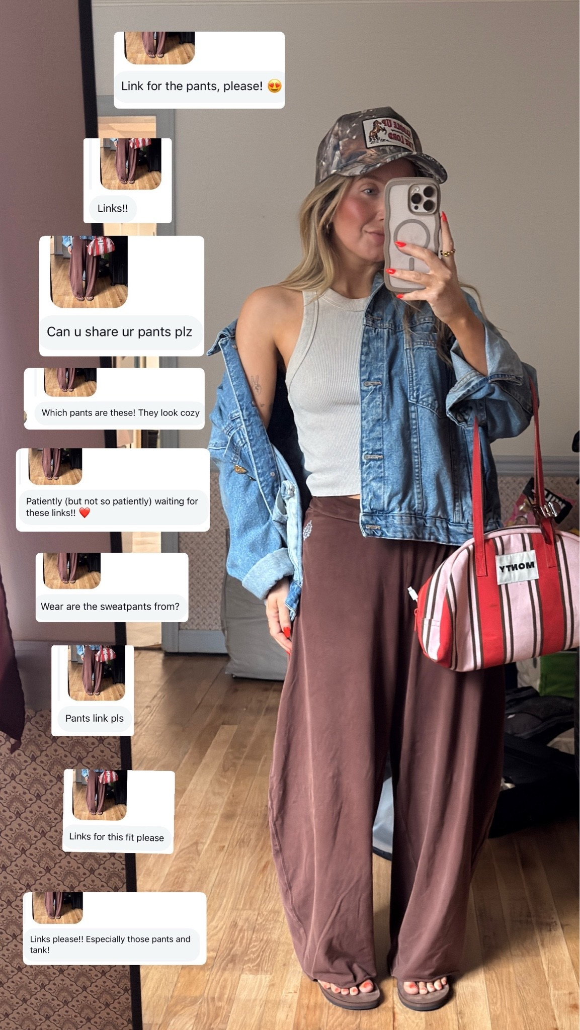 Wearing small in jacket and xs in tank and pants! Pants are super oversized in my opinion! I rolled them once

#LTKootd #LTKPetite