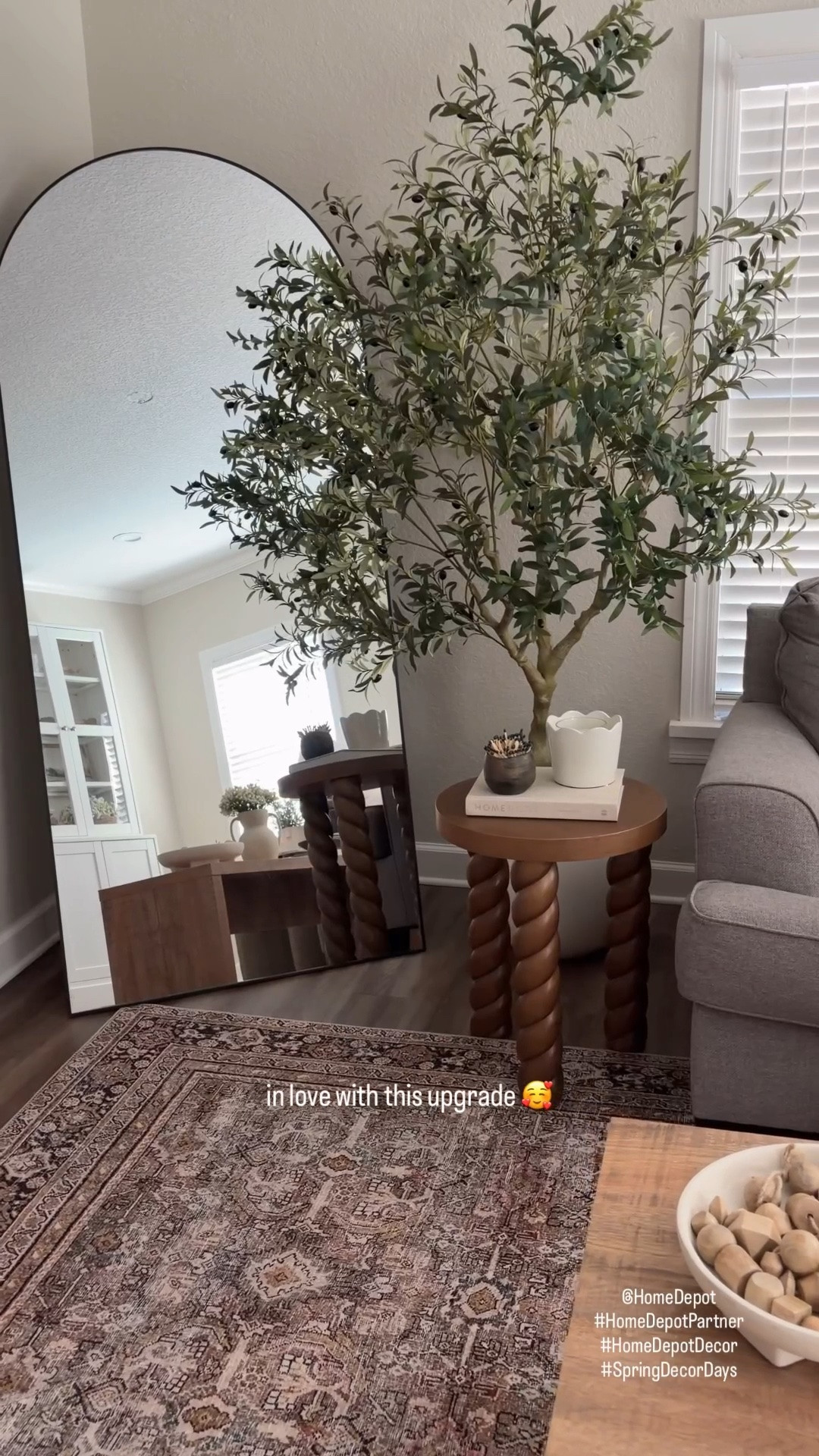Refreshing my living room with The @Home Depot! I’m obsessed with the corner featuring the large mirror and olive tree! It makes me so happy every time I see it 🥰 The Home Depot’s Spring Decor Days is here with 7 days to save up to 50% off on select furniture, rugs and décor at homedepot.com! Shop now through 5/13!
@HomeDepot #HomeDepotPartner, #HomeDepotDecor, #SpringDecorDays

#LTKHome #LTKSaleAlert #LTKSeasonal