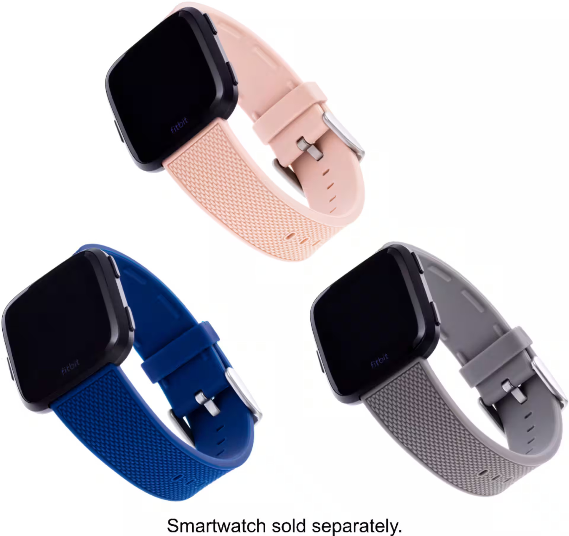 WITHit - Band Kit for Fitbit Versa and Versa 2 (3-Pack) - Navy/Light Gray/Blush Pink | Best Buy U.S.