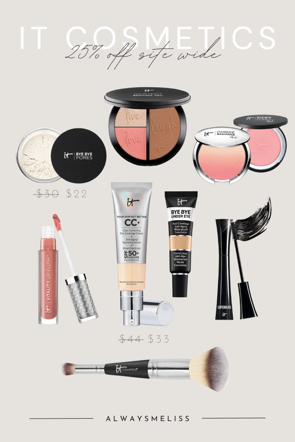 LTK Sale - it cosmetics beauty favorites are 25% off off site wide!! 


#LTKbeauty #LTKSale #LTKsalealert