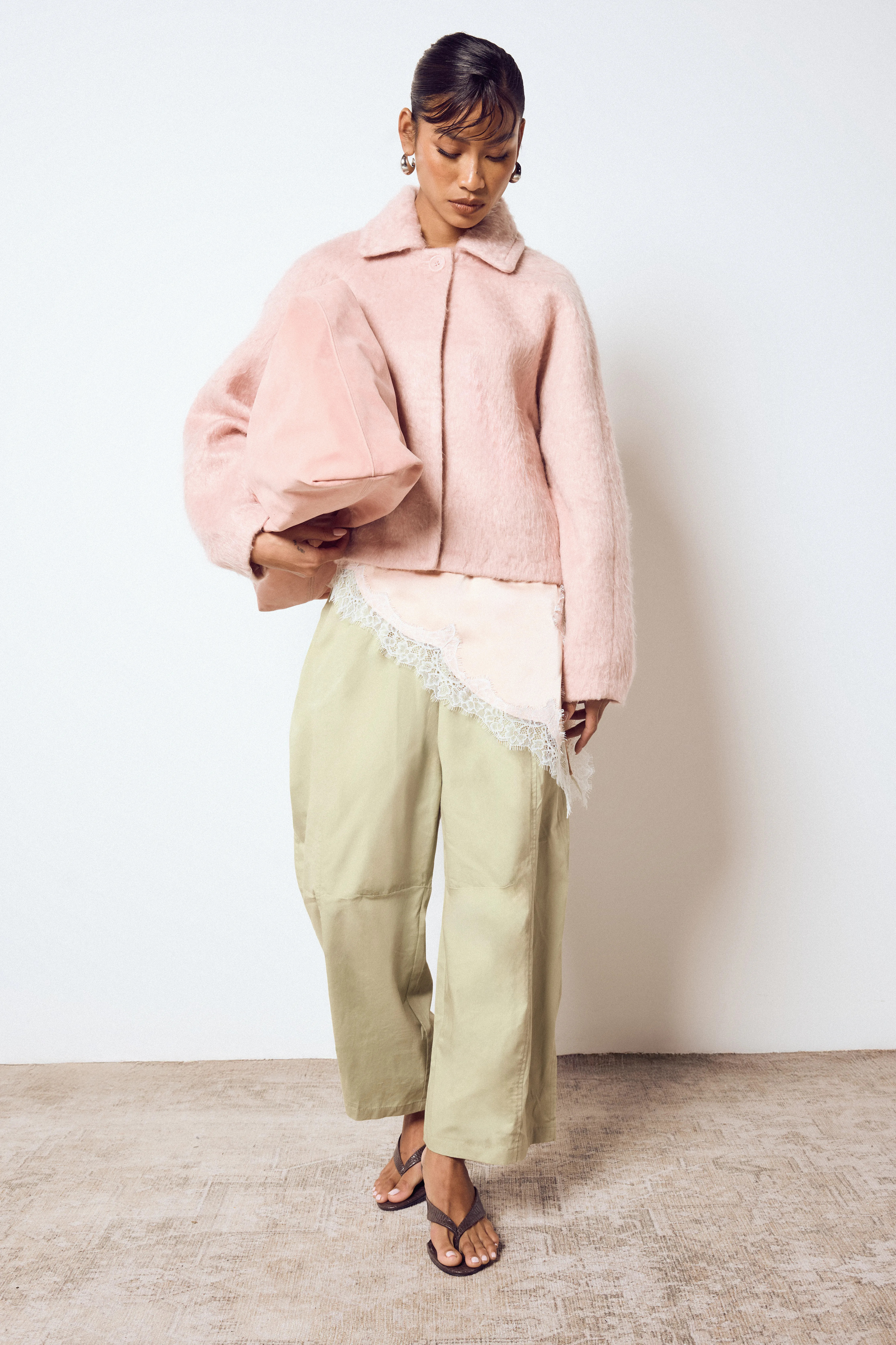 Trousers | Poplin Cropped Barrel Leg Trouser | boohoo | boohoo (US & Canada)