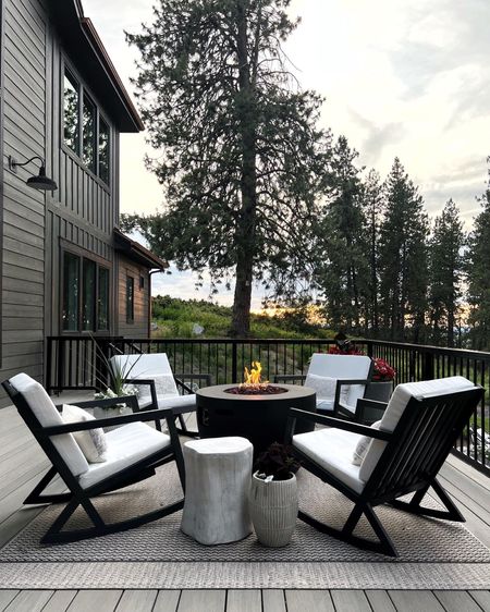 My favorite patio chairs I'm excited to bring them out again this summer. Hopefully soon! 

Outdoor furniture. Patio. Outdoor chairs. Rocker chairs. Deck decor. Deck chairs  

#LTKhome #LTKunder100 #LTKSeasonal
