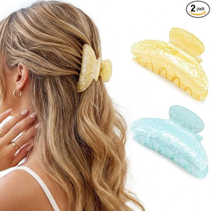 CAKURE Acrylic Hair Clips Medium Claw Clips for Thick Thin Hair Accessories for Women and Girls... | Amazon (US)