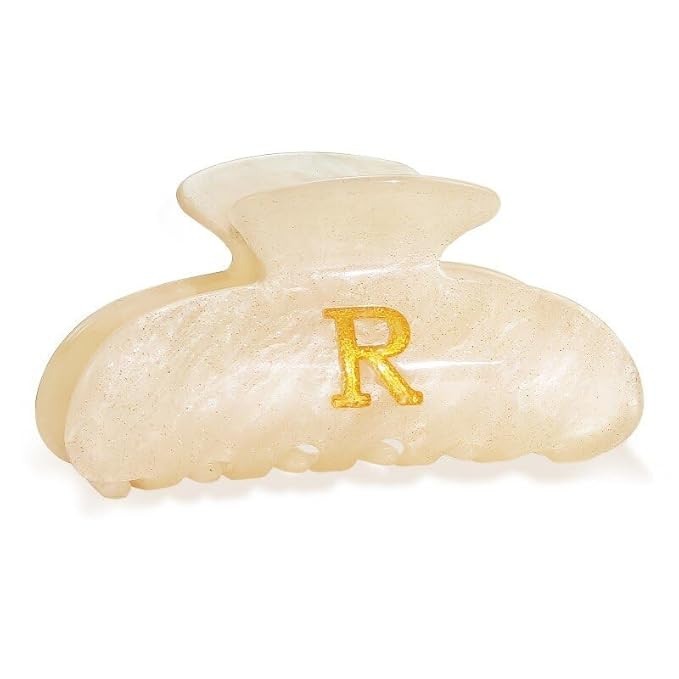Acrylic Letter Hair Clips for Women - Monogram Hair Claw Alphabet Large Hair Clip, Fashion Glitte... | Amazon (US)