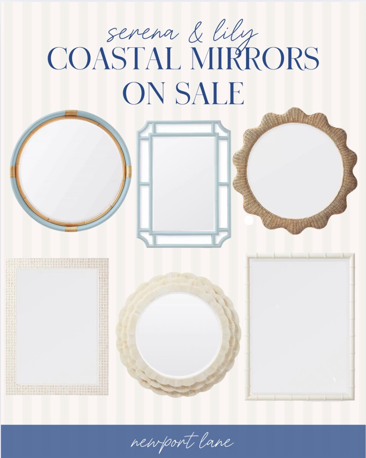 Brighten your space with these Serena &amp; Lily mirrors that are currently on sale. From scalloped frames to woven textures and soft coastal blues, each piece elevates every room in your home.

coastal mirrors, Serena and Lily, home decor, coastal style, scalloped mirror, wall decor, home styling, coastal home

#LTKHome #LTKFindsUnder50 #LTKSeasonal