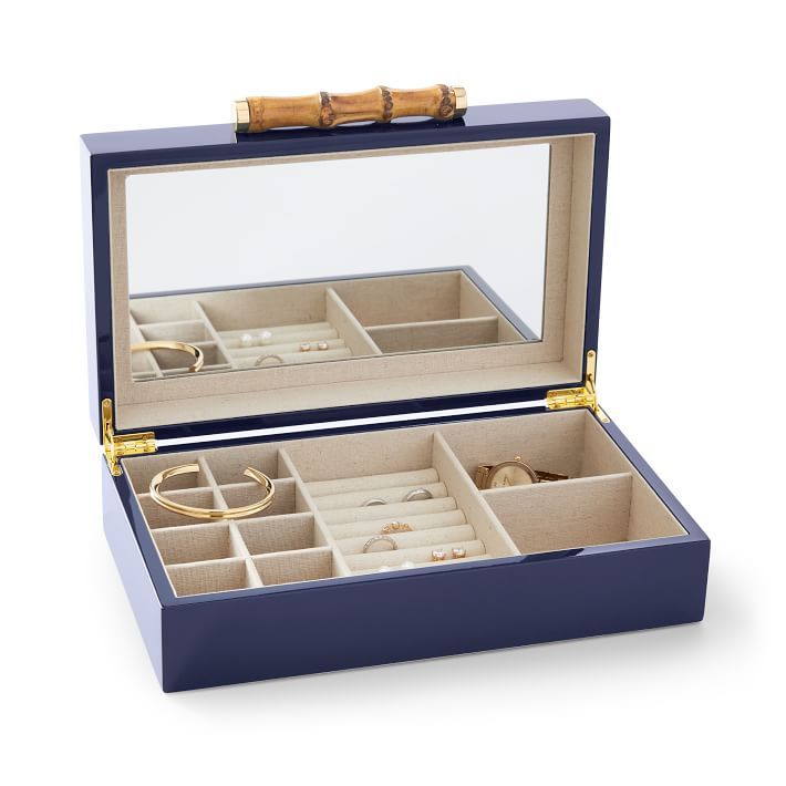 Gold Bamboo Lacquer Jewelry Box | Mark and Graham