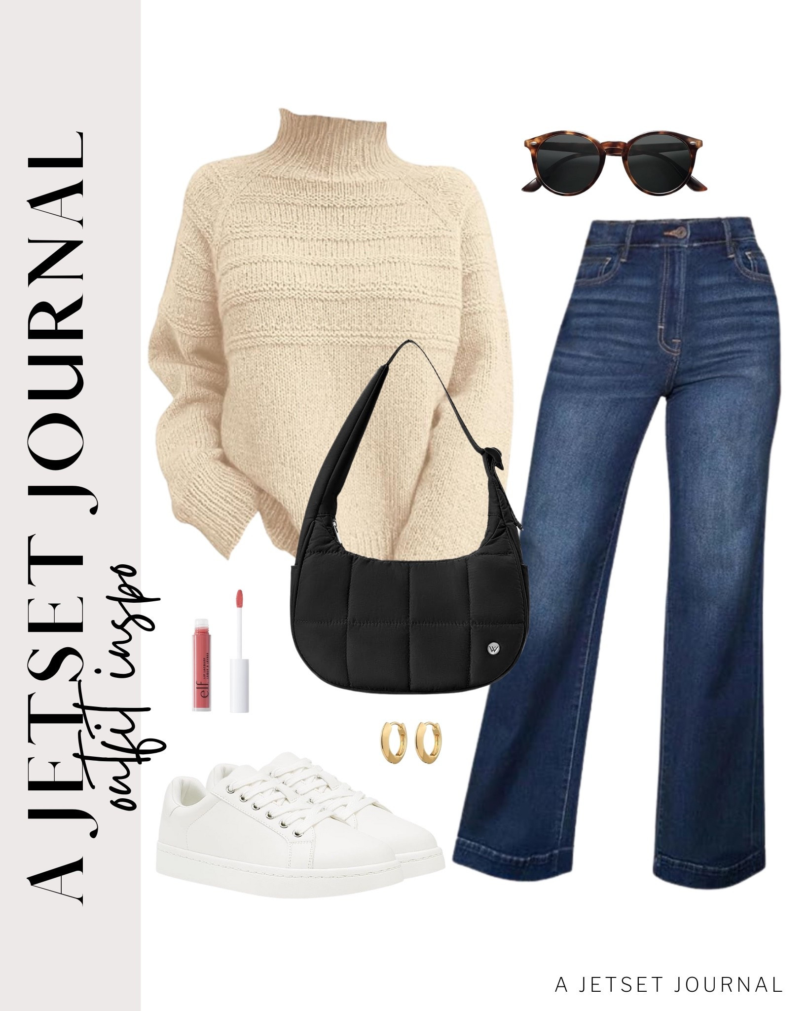 A comfy knit sweater paired with some denim and white sneakers is a classic combo!
crescent shoulder bag, wide leg jeans, elf lip shine, gold hoop earrings, Amazon fashion, fall style, trendy look, viral fashion, affordable style, Amazon favorite, top picks, best seller, fall look, fall outfit idea

#LTKU #LTKFindsUnder50 #LTKSeasonal