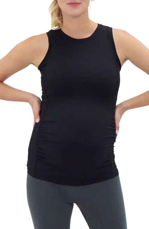 Ingrid & Isabel® Workout Maternity Top in Black at Nordstrom, Size Medium | Nordstrom