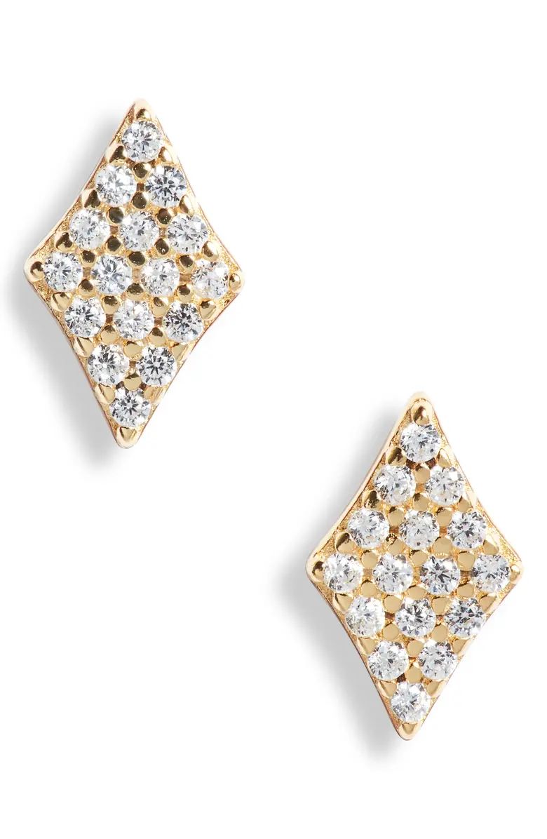 Argento Vivo Sterling Silver Cubic Zirconia Diamond Shape Stud Earrings | Nordstrom | Nordstrom