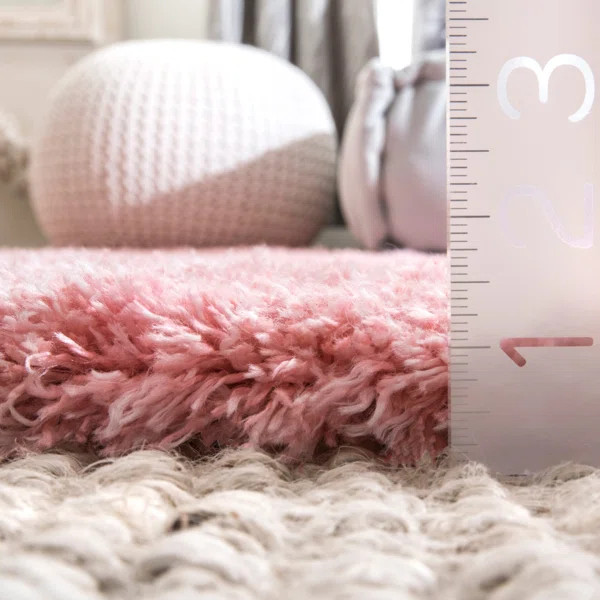 Julio Power Loom Baby Pink Rug | Wayfair North America