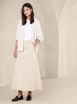 Denim Maxi Skirt | Banana Republic Factory