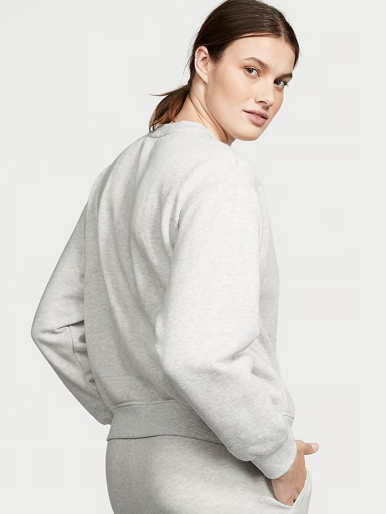 Cotton Fleece Oversized Crewneck | Victoria's Secret (US / CA )