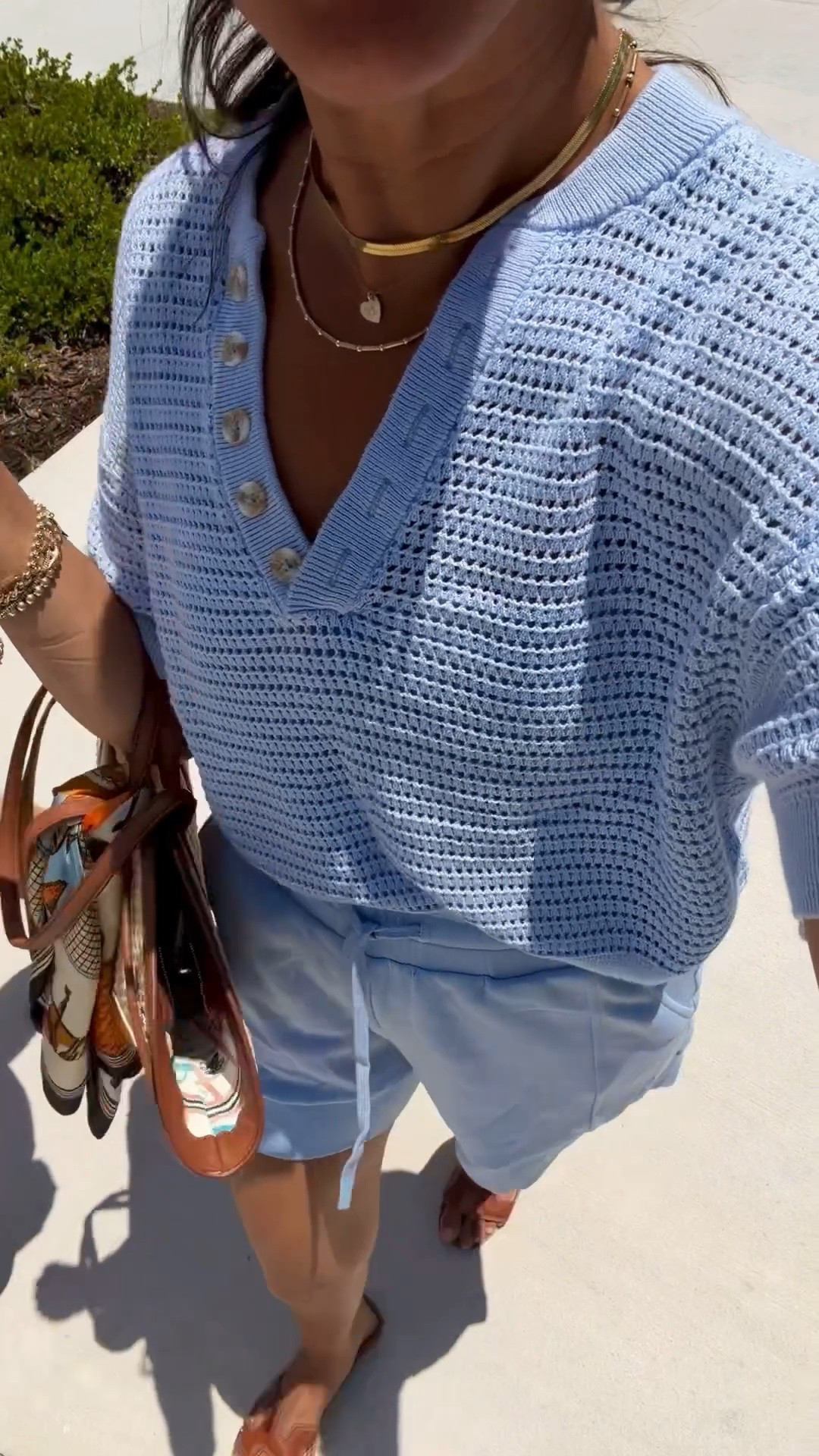 Size S in yo and shorts. Not sure if this color still available. If not adding the closest color in same outfit. This bag is perfect for summer!

#LTKMothersDay #LTKootd #LTKSeasonal