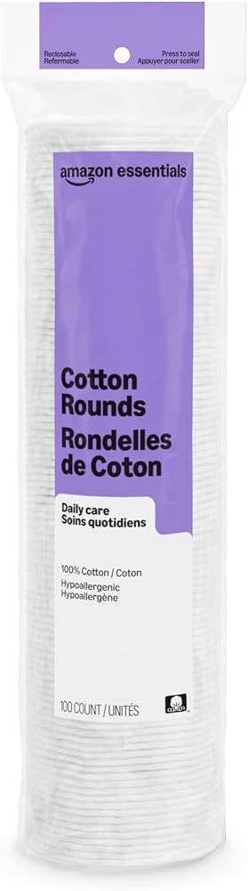 Amazon Essentials 100% Cotton Rounds, 100 Count (Previously Amazon Basics) | Amazon (US)