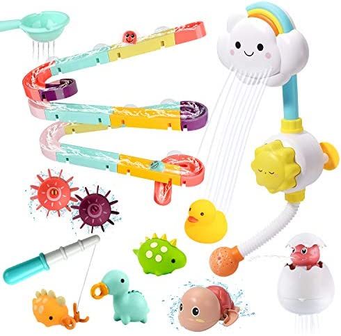 Bath Toy Bathtub Toy with Shower and Floating Squirting Toys, Fishing Game for Toddles and Babies | Amazon (US)