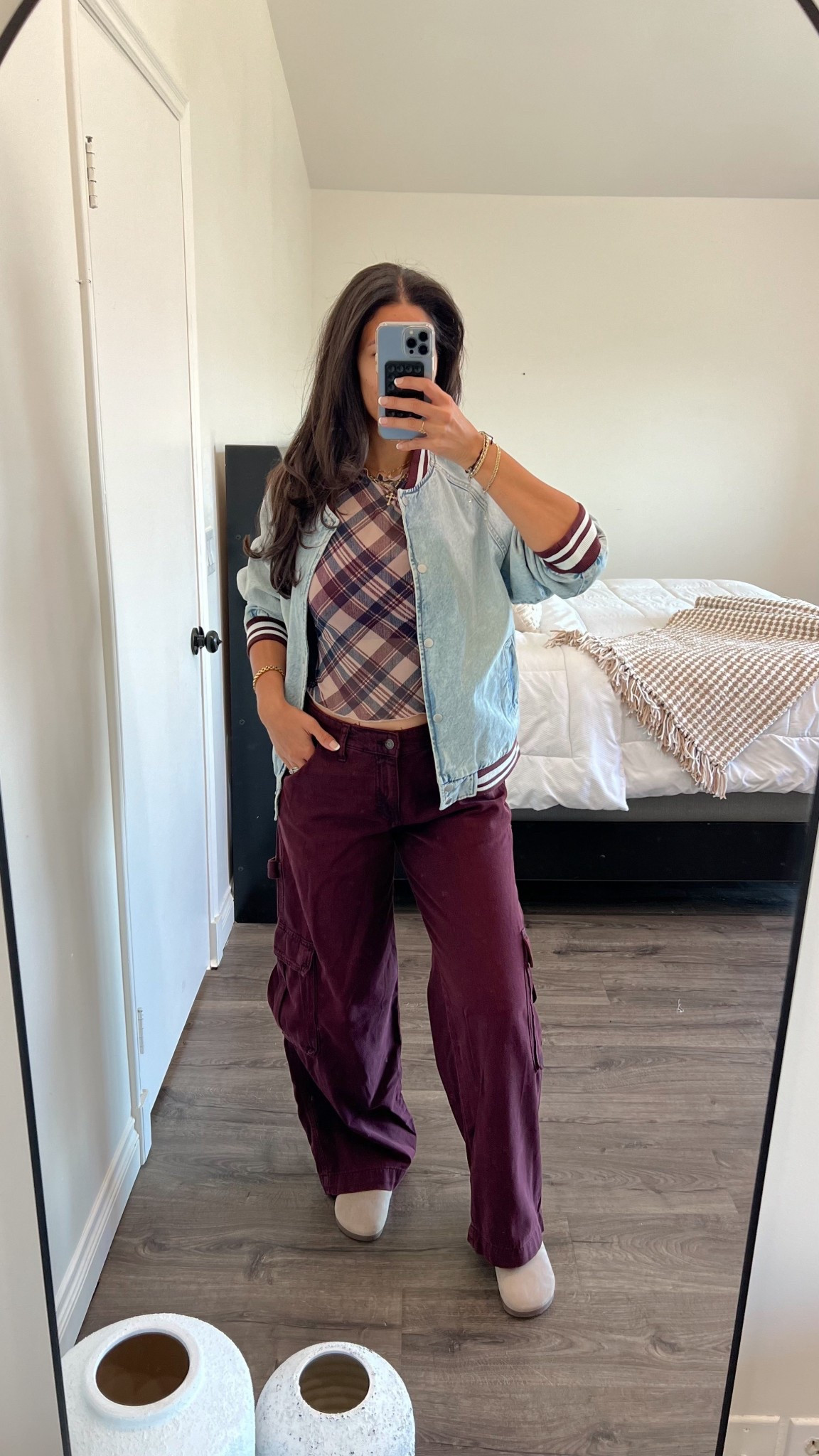 Target fall new arrivals. Size 6 in the cargo jeans 
Preppy outfit! 

#LTKFindsUnder50 #LTKStyleTip #LTKU